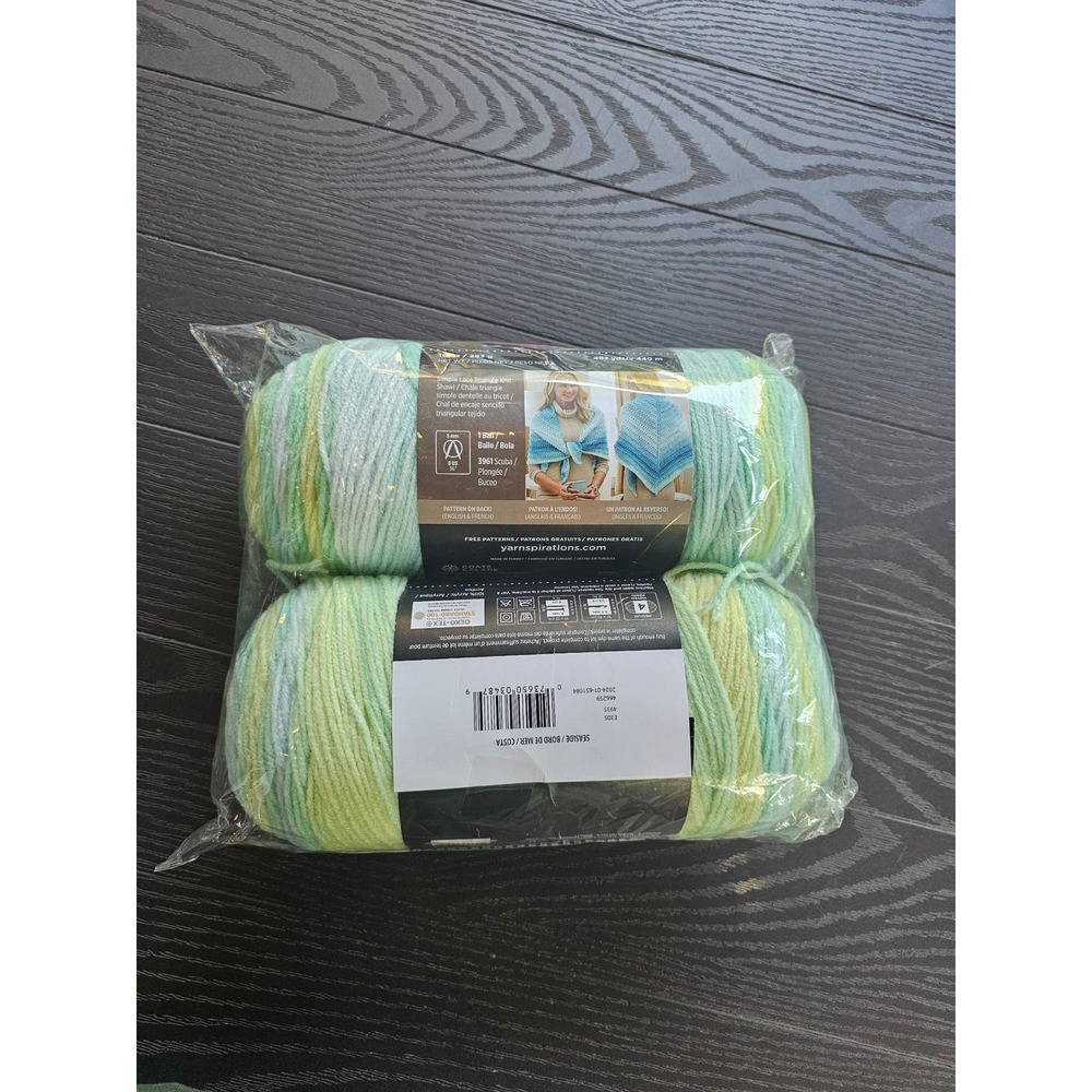 Red Heart Super Saver Ombre Yarn Seaside 10oz 2 Skeins Worsted Weight 482yd Each